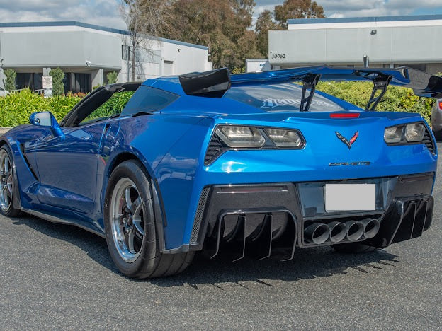 2014-2019 Corvette C7 Performance Track Style *ADD-ON* Rear Bumper Diffuser